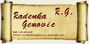 Radenka Gemović vizit kartica
